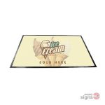 Feature floor mat showing ice cream artwork
